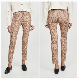 Frame Le High Skinny Crop Snakeskin